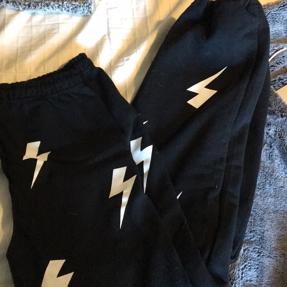 Lightning bolt sweatpants